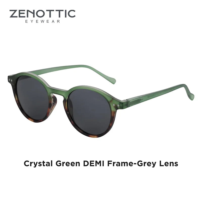 Retro Circular Polarized Sunglasses Vintage