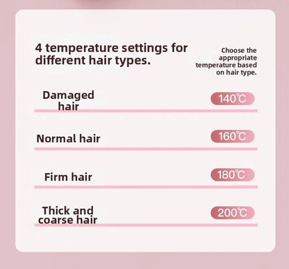 Cordless Hair Straightener Brush 4 Temp Settings Ceramic