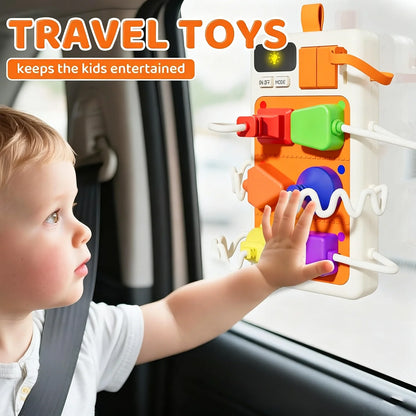 Montessori Sensory Toys Plug Outlet Busy Board Toy with Light Sounds