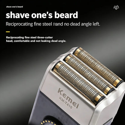 Kemei Rechargeable Cordless Shaver for Men Triple Blade