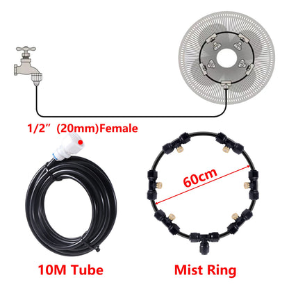 Outdoor Misting Cooling System Garden Patio