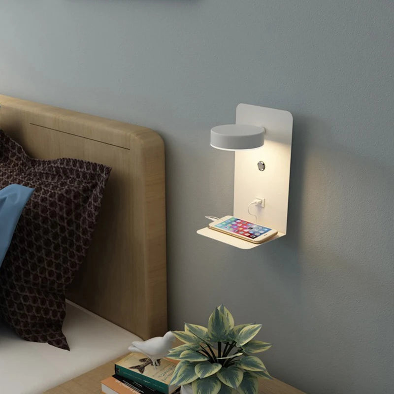 Bedroom Led Wall Lamps with USB Charge Wall Light