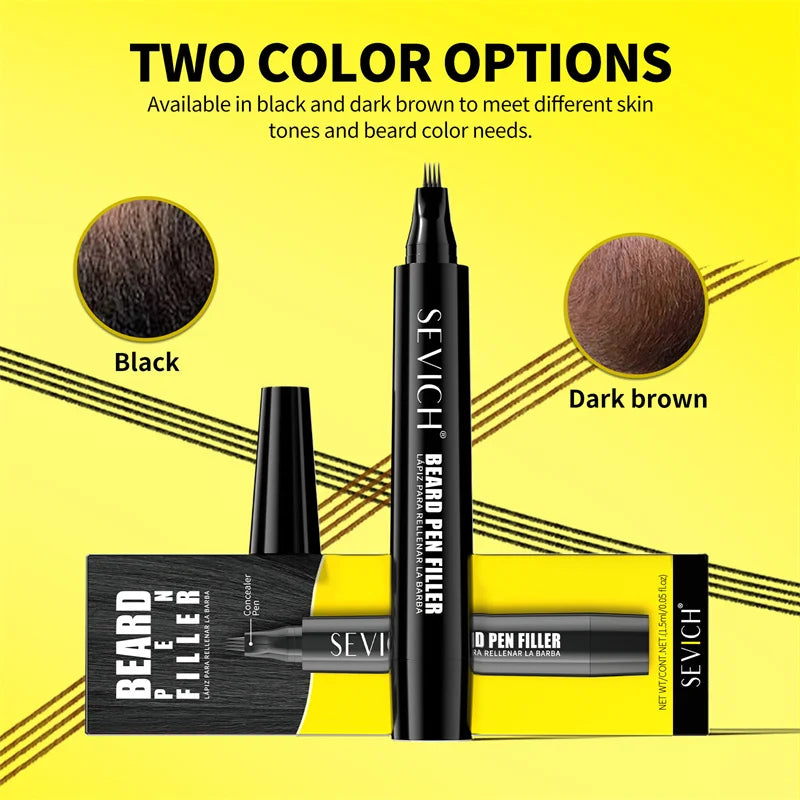 Beard Filler Pen Waterproof Black Brown Beard Coloring