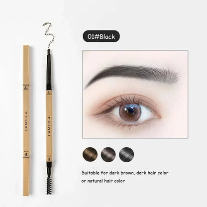 Double Head Eyebrow Pencil with Brush Waterproof Smooth