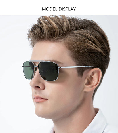 FONEX Pure Titanium Polarized Sunglasses Men Folding
