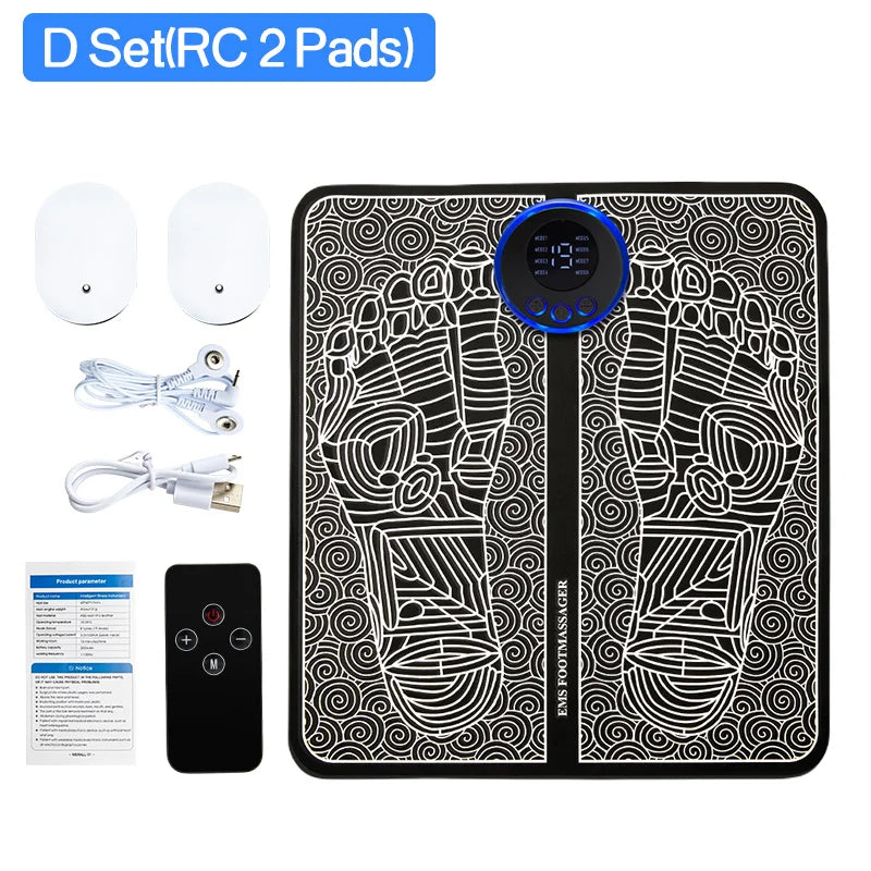 Electric EMS Foot Massager Pad Relief Pain Massage Mat