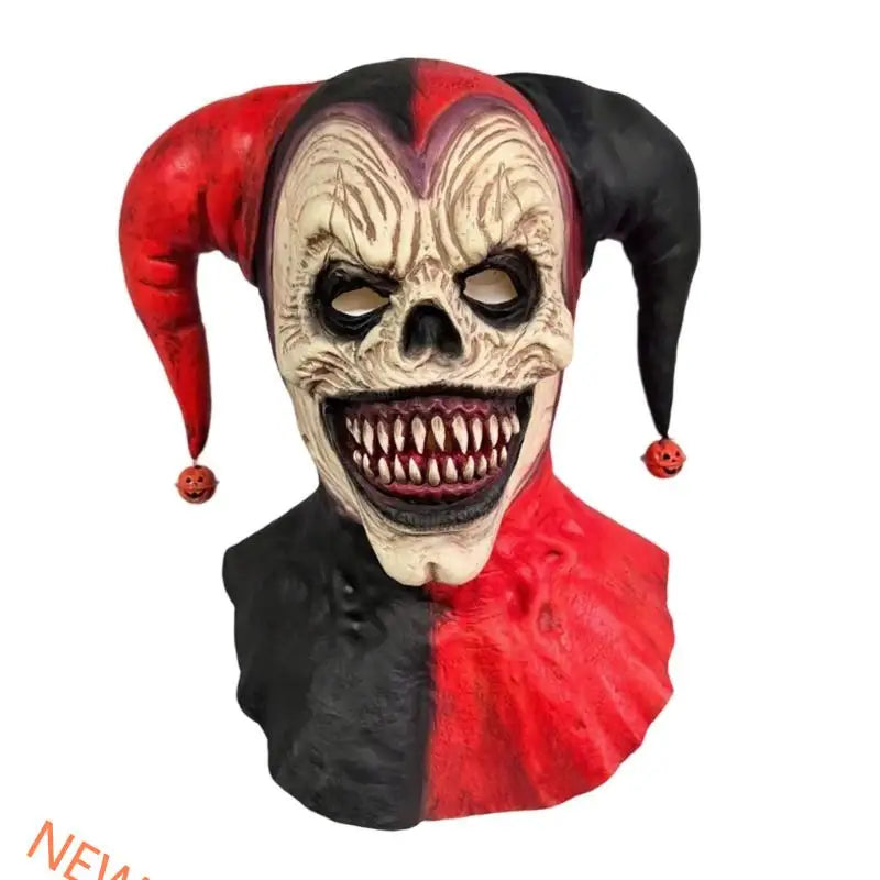 Latex Clown Mask with Adjustable Eye Cutouts