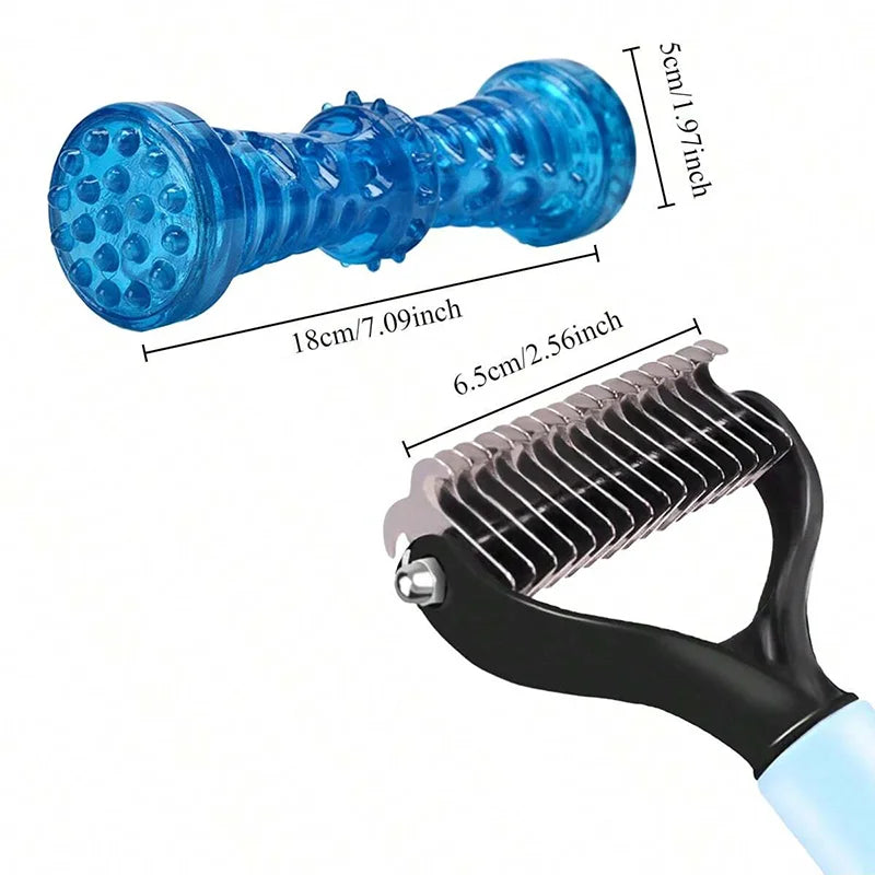 Double Sided Pet Grooming Comb Stainless Steel Dematting