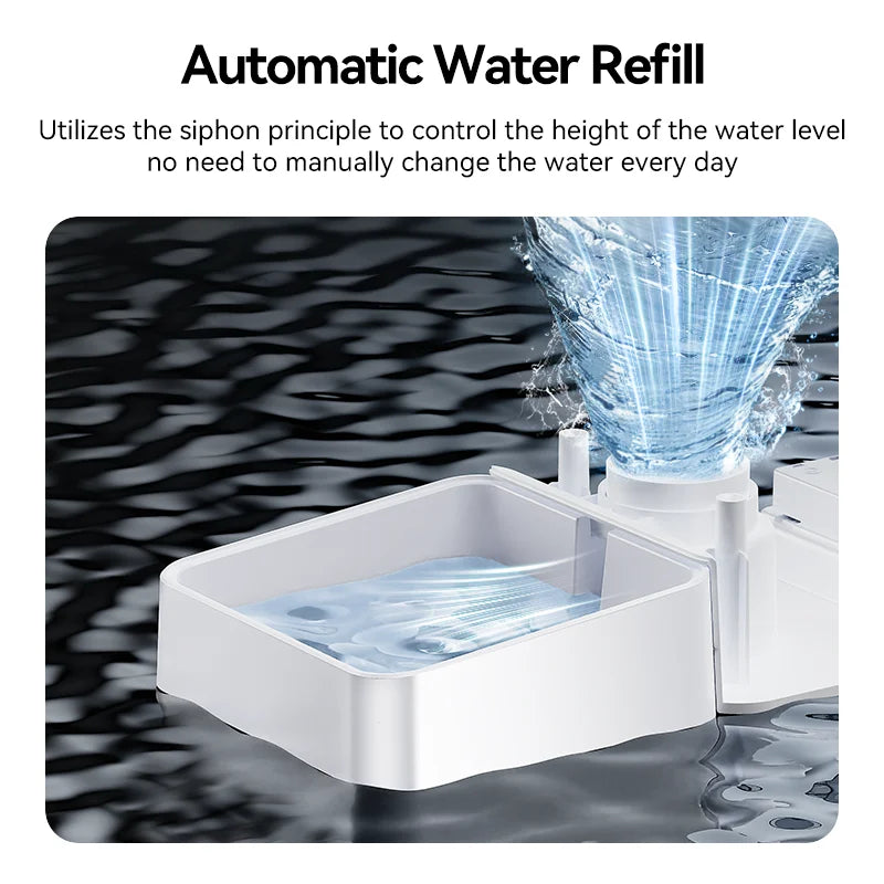 Automatic Pet Feeder Water Fountain 2 in 1 Drinking Feeding
