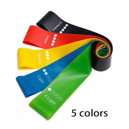 5 Levels Portable Fitness Rubber Resistance Bands