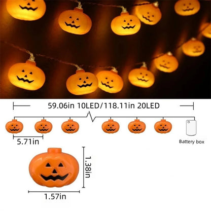 1PC 1.5M10LED Halloween Battery Box Light String, Excluding Battery,