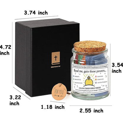 Bible Verses  in Glass Jar Bible Verse Jar Pious Prayer