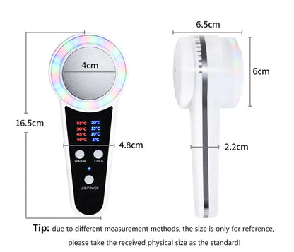 Hot Cold Hammer Cryotherapy Face Care Device Blue Photon