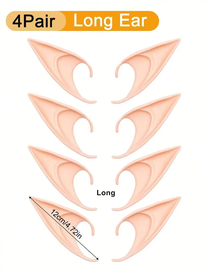1/2/4Pairs Cosplay Fairy Pixie Elf Ears