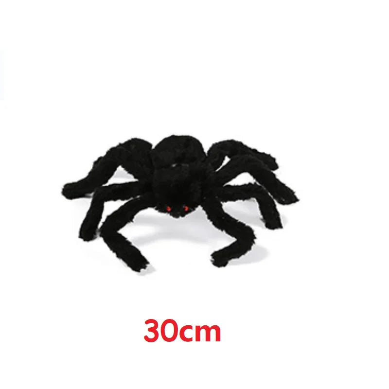 Halloween Plush Simulation Spider Colorful Black Ghost House