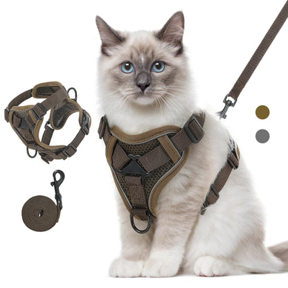 VavoPaw Cat Harness and Leash Set for Walking Adjustable Kitten Vest Harness