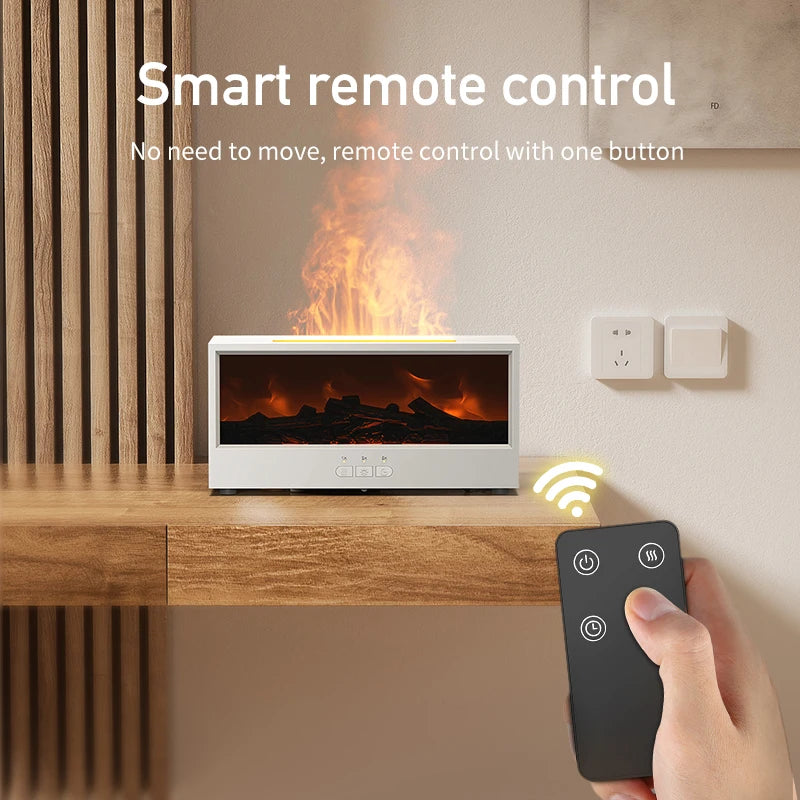 Creative Fireplace Air Humidifier Waterless Auto-Off Aroma