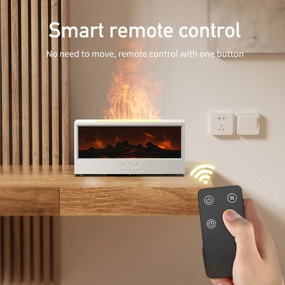 Creative Fireplace Air Humidifier Waterless Auto-Off Aroma
