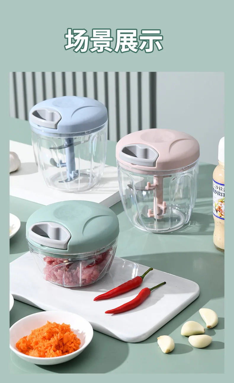 Manual Garlic Mincer Pull Type Garlic Press Maker