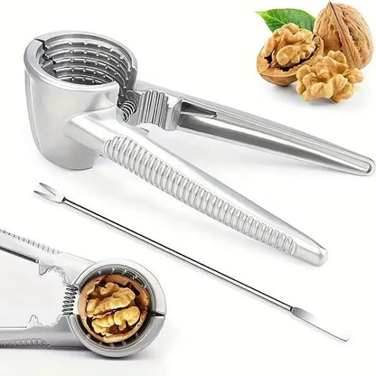 1pc Silvery Metal Multi Functional Walnut Clip Nut Shelling