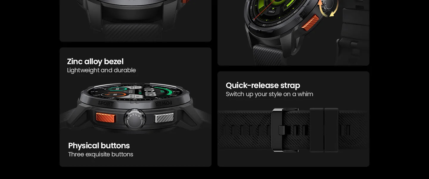 HAYLOU Solar Ultra GPS Smartwatch 1.6” AMOLED Display