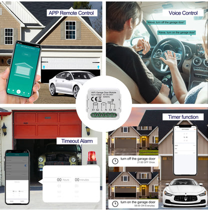 GIRIER Tuya Smart WiFi Garage Door Opener Controller Supports