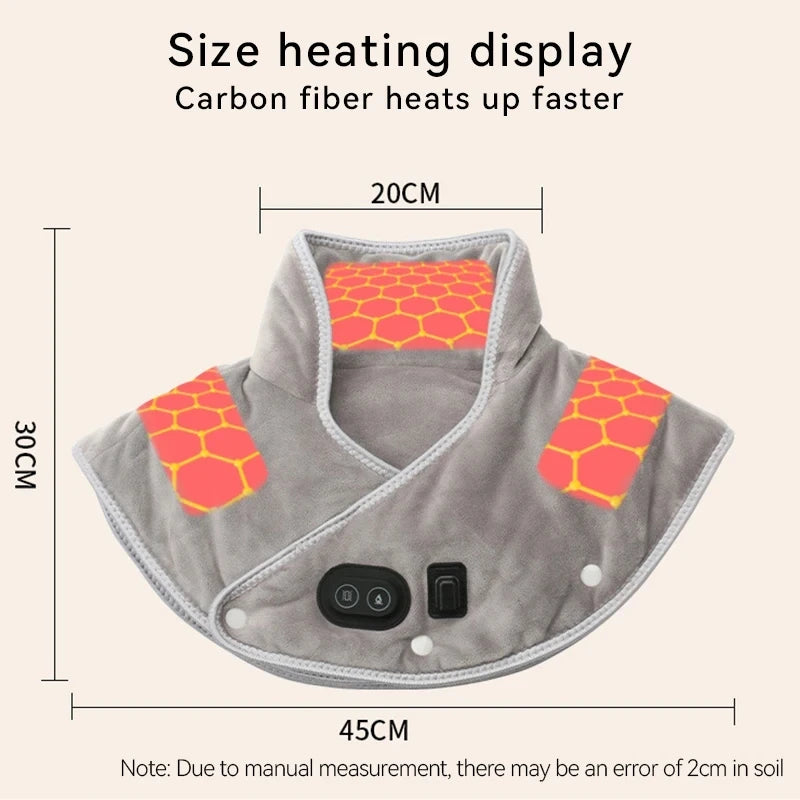 Electric Heating Shoulder Neck Pad Massager Brace