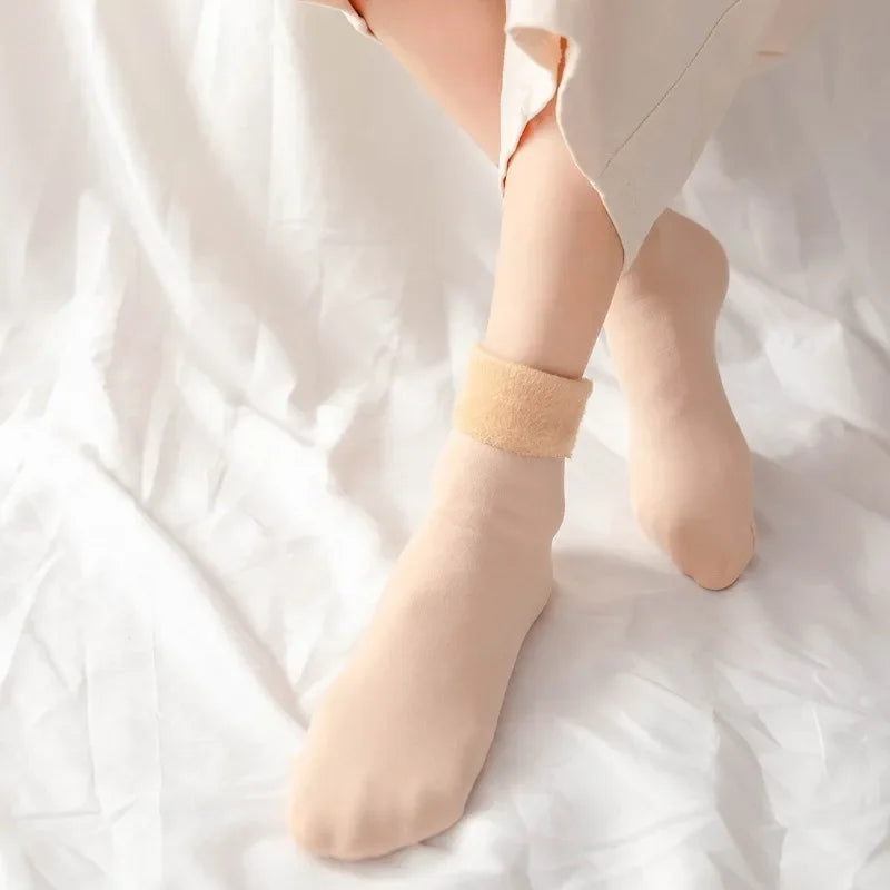 Women Winter Warm Short Socks Thick Thermal Cashmere