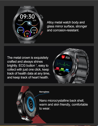 2025New Laser Therapy ECG+PPG Smartwatch For Men Women
