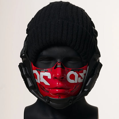 Cyberpunk Half Face Mask Mecha Style Halloween