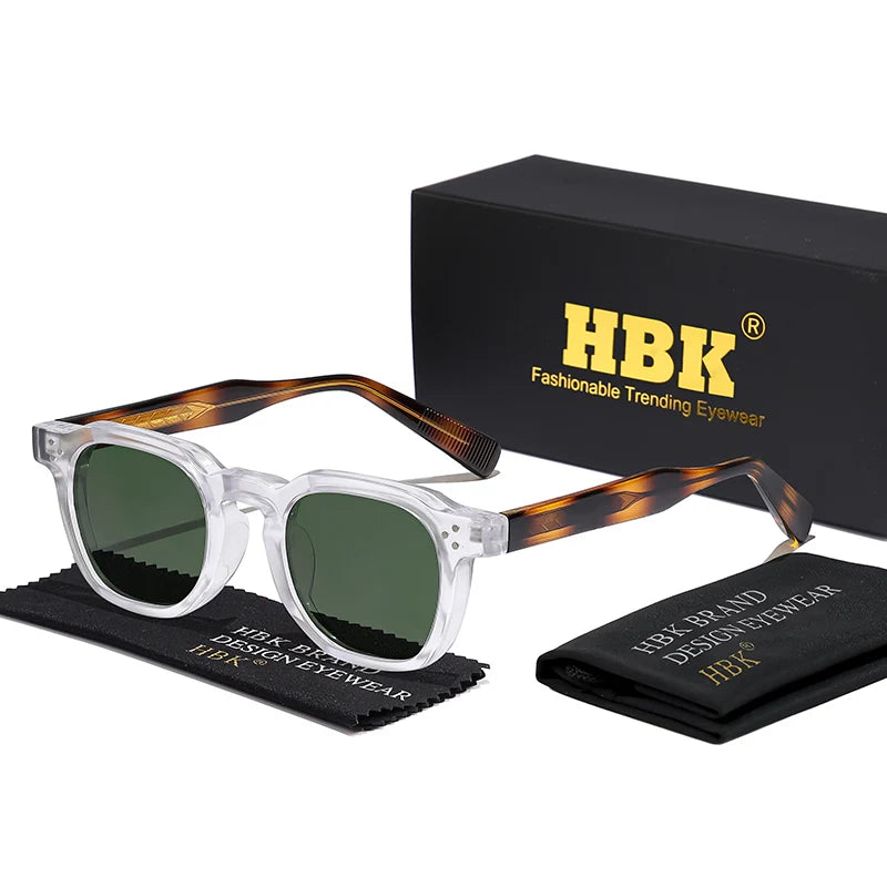 HBK New Square Retro Sunglasses Men Fashion