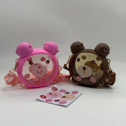 750MLCute Bear Kettle Straw Water Bottle