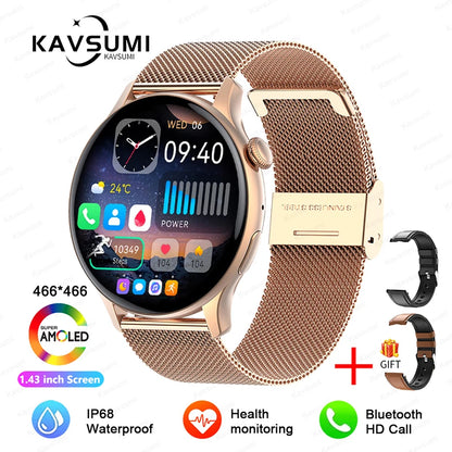 NFC Smart Watch Amoled HD GPS Track Sports Heart Rate