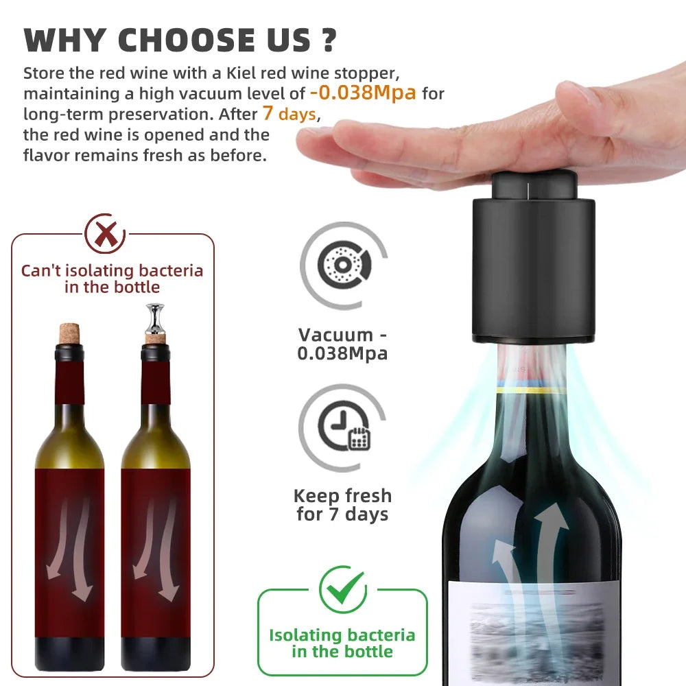 1/2pc Vacuum Wine Bottle Cap Stopper Sealed Storage Vacuum