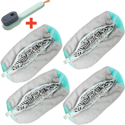 Shoe Washing Machine Bag with Liquid Shoe Brush Set