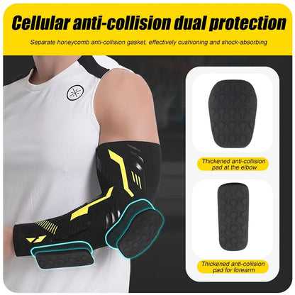 Sports Anti-collision Padded Arm Sleeves, Elbow Forearm