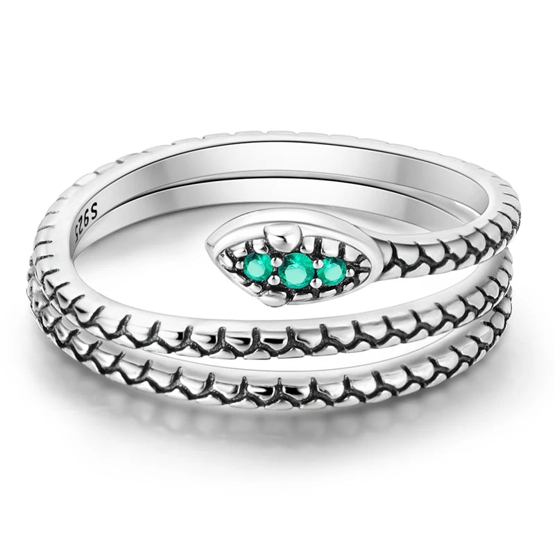 925 Sterling Silver Three-Ring Stackable Ring for Women