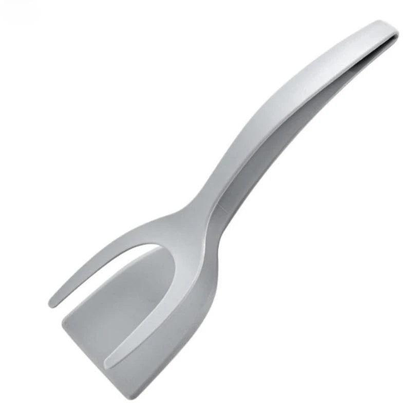 2-in-1 Grip Flip Spatula Tongs - Nylon Non-Stick Egg
