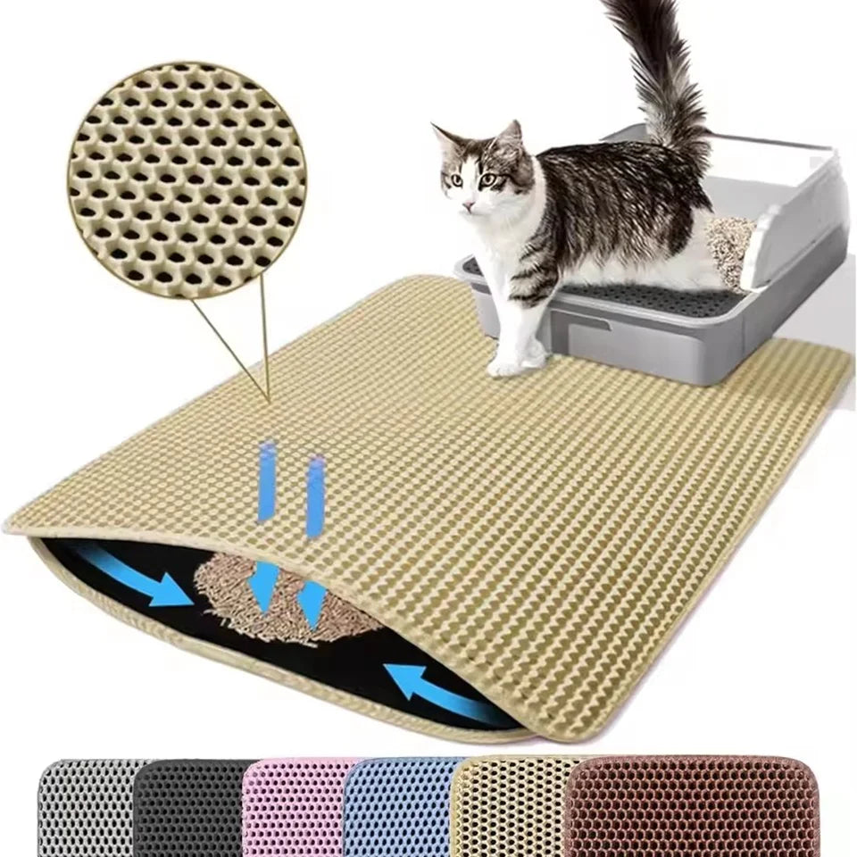 Cat Litter Mat Waterproof Double Layer Pet Litter