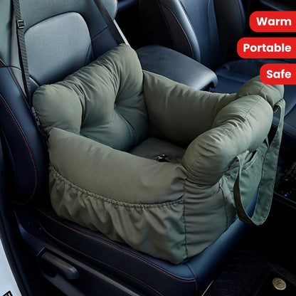 Dog Car Seat with Safety Belt - Non-Slip Pet Car Bed for Small Dogs,