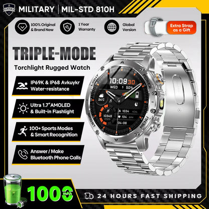 New Military T-Rex 3 Ultra 1000mAh Battery Smart Watch