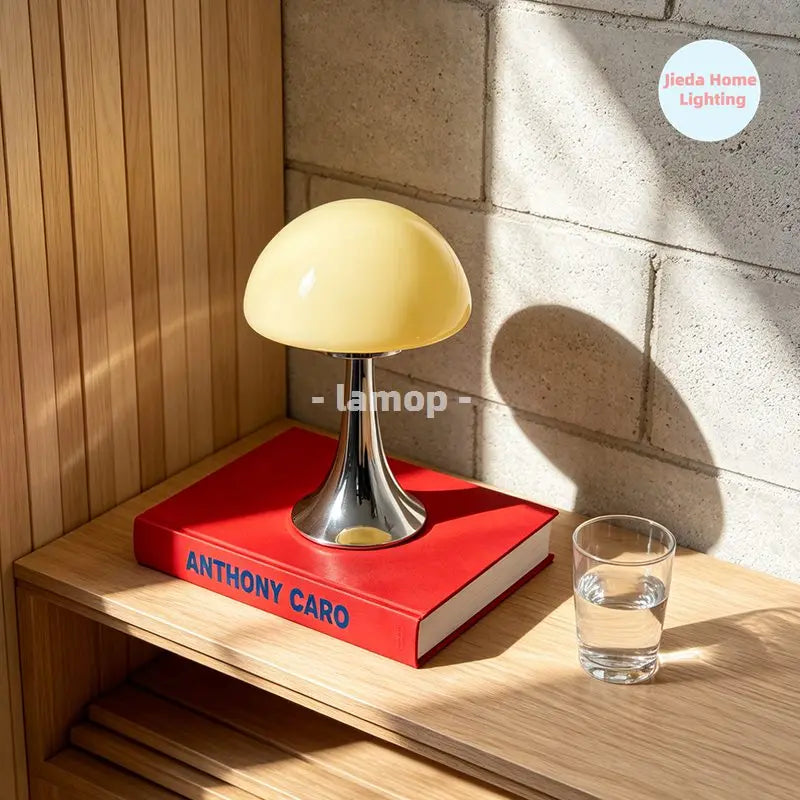 Jellyfish Dome Glass Table Lamp Coastal Modern Bedside