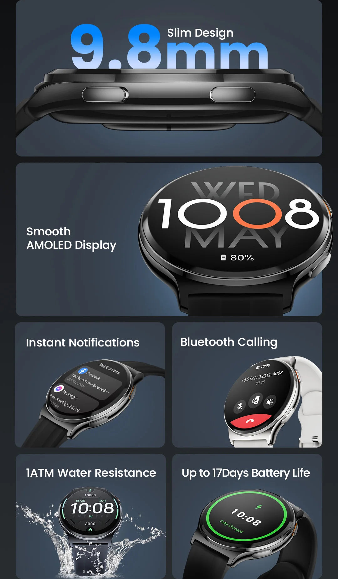HAYLOU Solar Lite 2 Smartwatch 1.43'' AMOLED Display