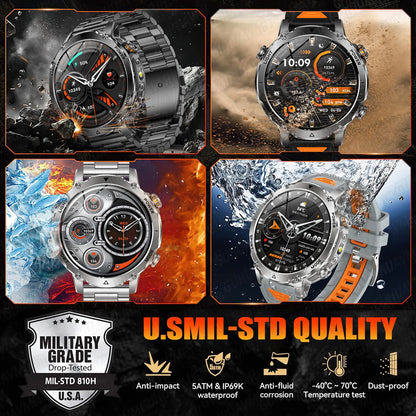 New TANK Ultra 1400mAh Battery Military Smart Watch