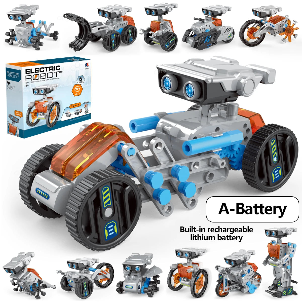 12-in-1 STEM Robot Building Kit Toys DIY Engineering Construction