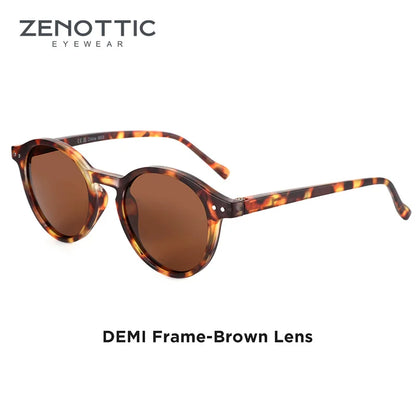 Retro Circular Polarized Sunglasses Vintage