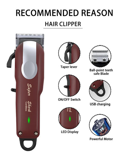 Professional Hair Clipper Lithium Battery Trimmer