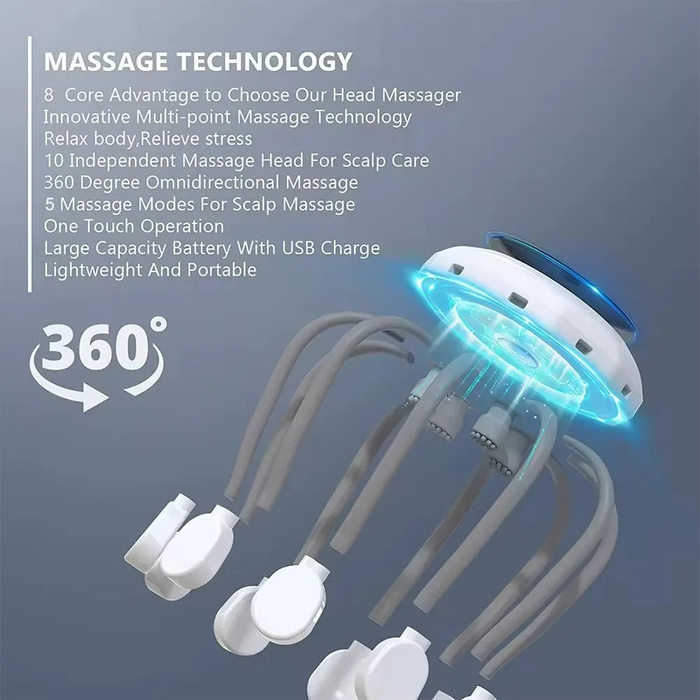 Octopus Claw Eight Claw Massager USB Charging Therapeutic