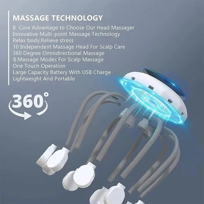 Octopus Claw Eight Claw Massager USB Charging Therapeutic