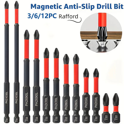 Magnetic Non-Slip Drill Bit Set for Electric and Hand Drivers